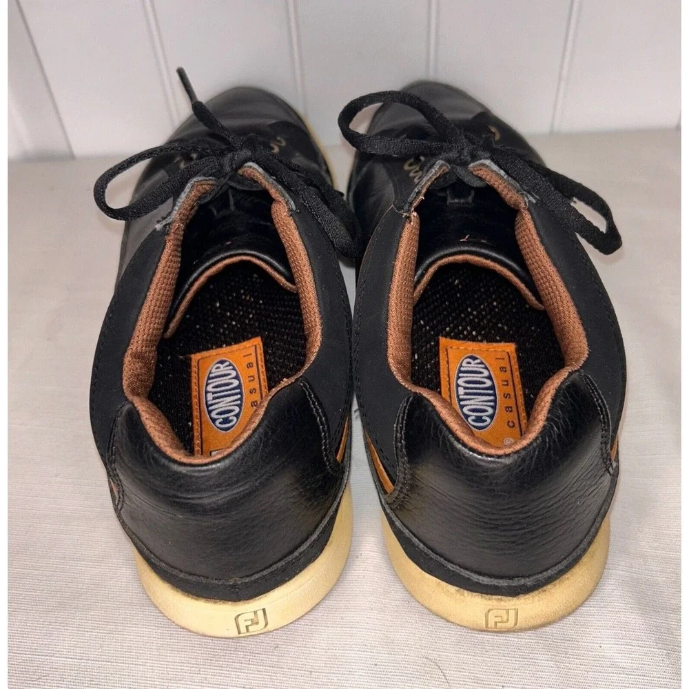 Footjoy Contour Casual 54284 Men's Black Low Top Spikeless Golf Shoes Sz 9M